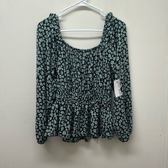 Nine West Tops - Nine West Black Floral Blouse - Size XS